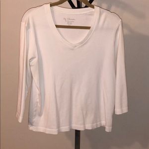 Chico’s white 3/4 sleeve blouse